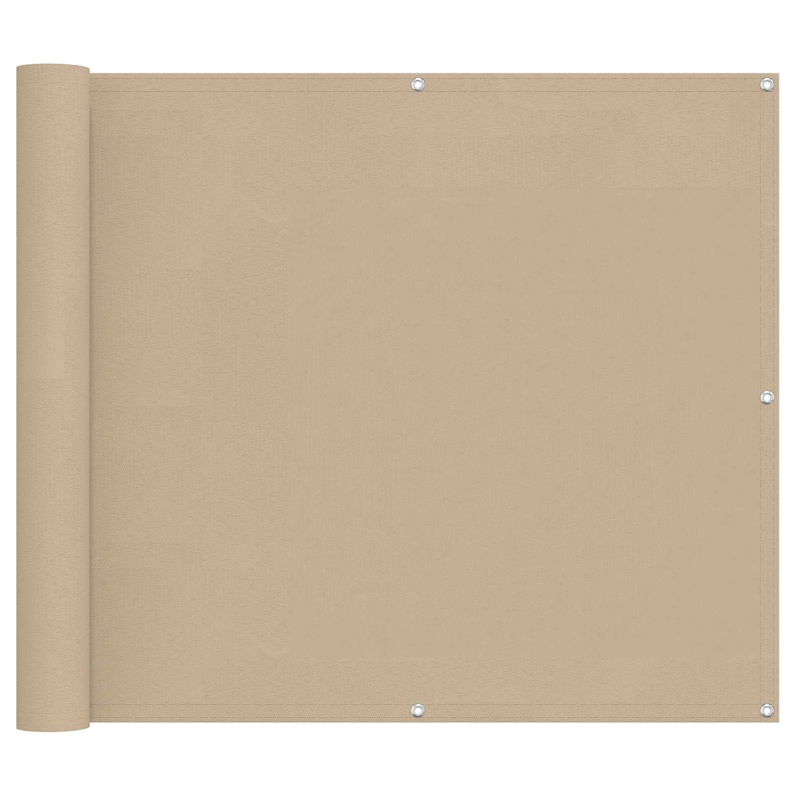 Balkon Scherm Beige 100 x 200 cm Oxford Stof image 2