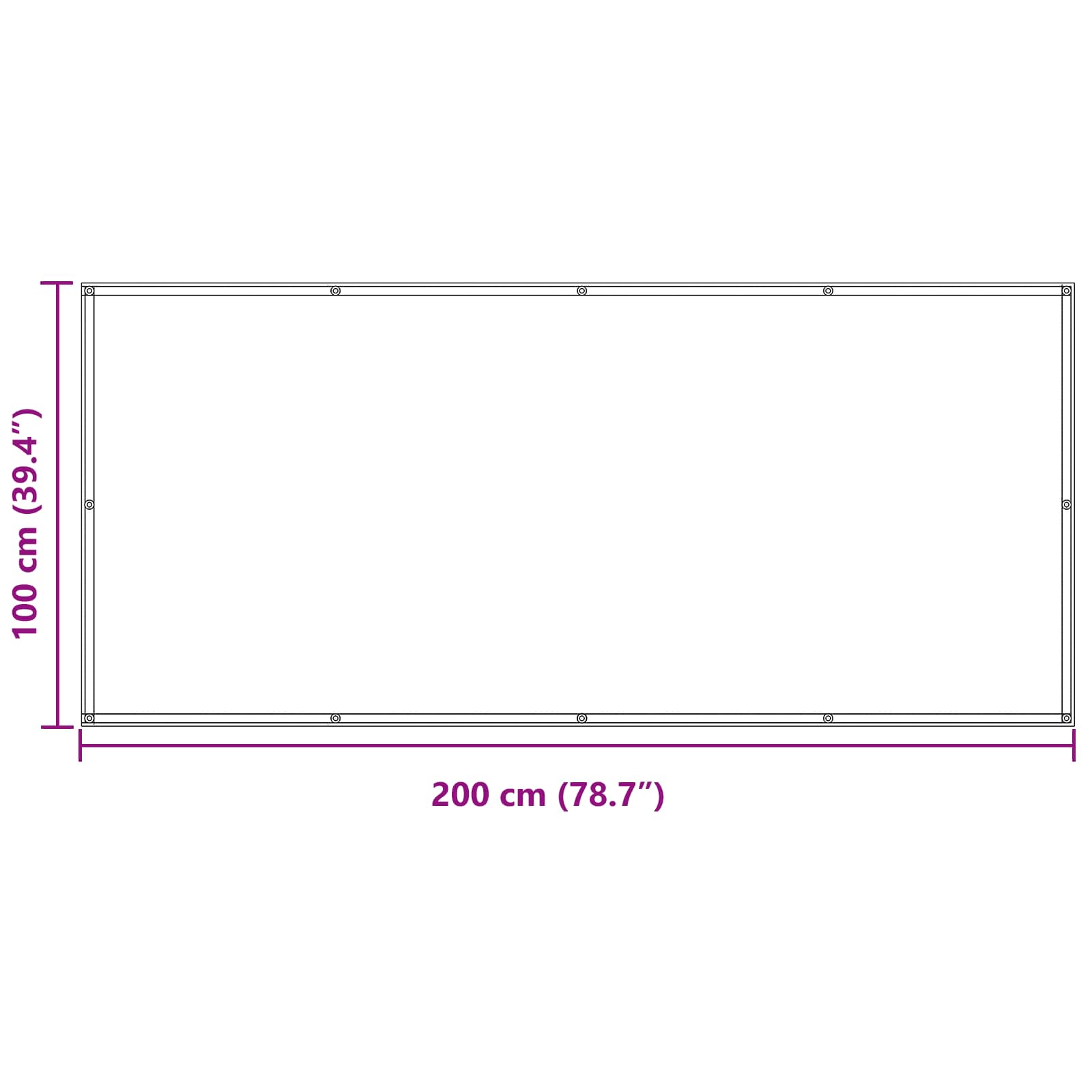 Balkon Scherm Donkergroen 100 x 200 cm Oxford Stof image 7