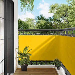 Balkonová clona 100 x 300 cm Oxford látka Obdélníkový Žlutá - obrázek 1