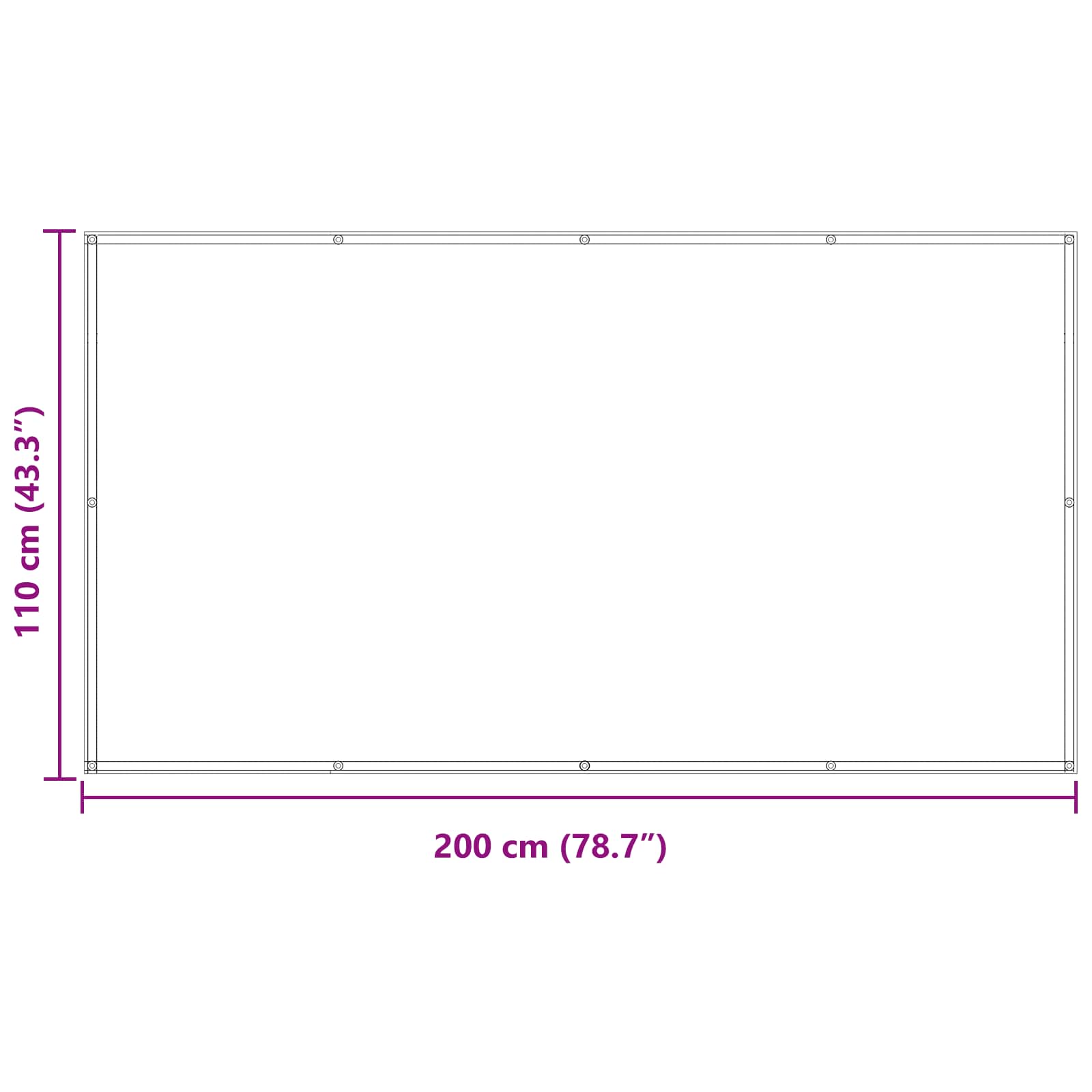 Balkon Scherm Geel 110 x 200 cm Oxford Stof image 7