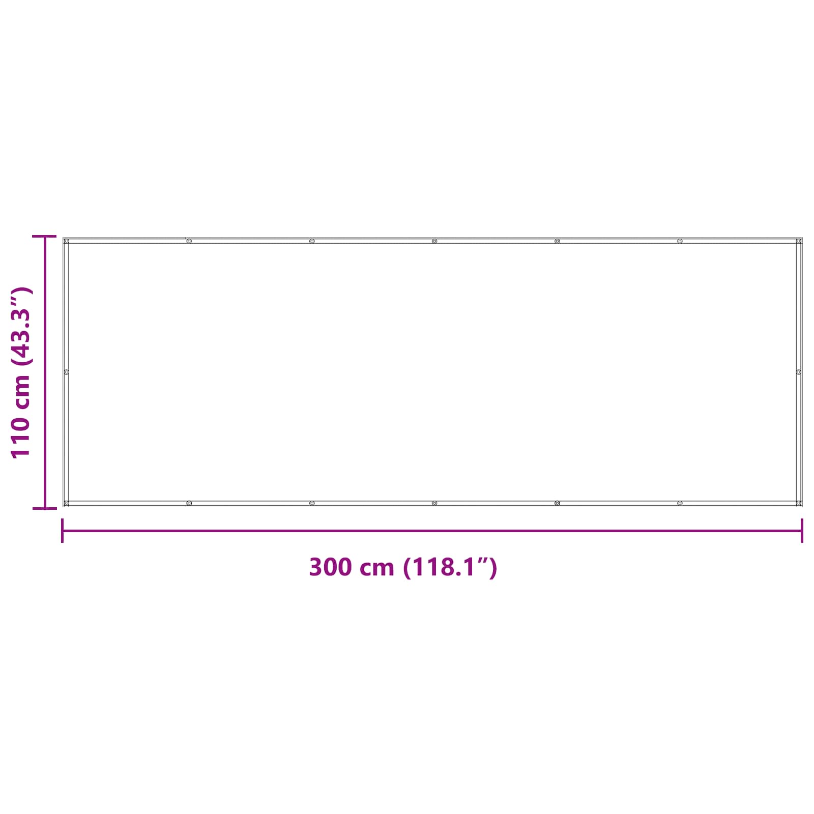 Balkon Scherm Geel 110 x 300 cm Oxford Stof image 7