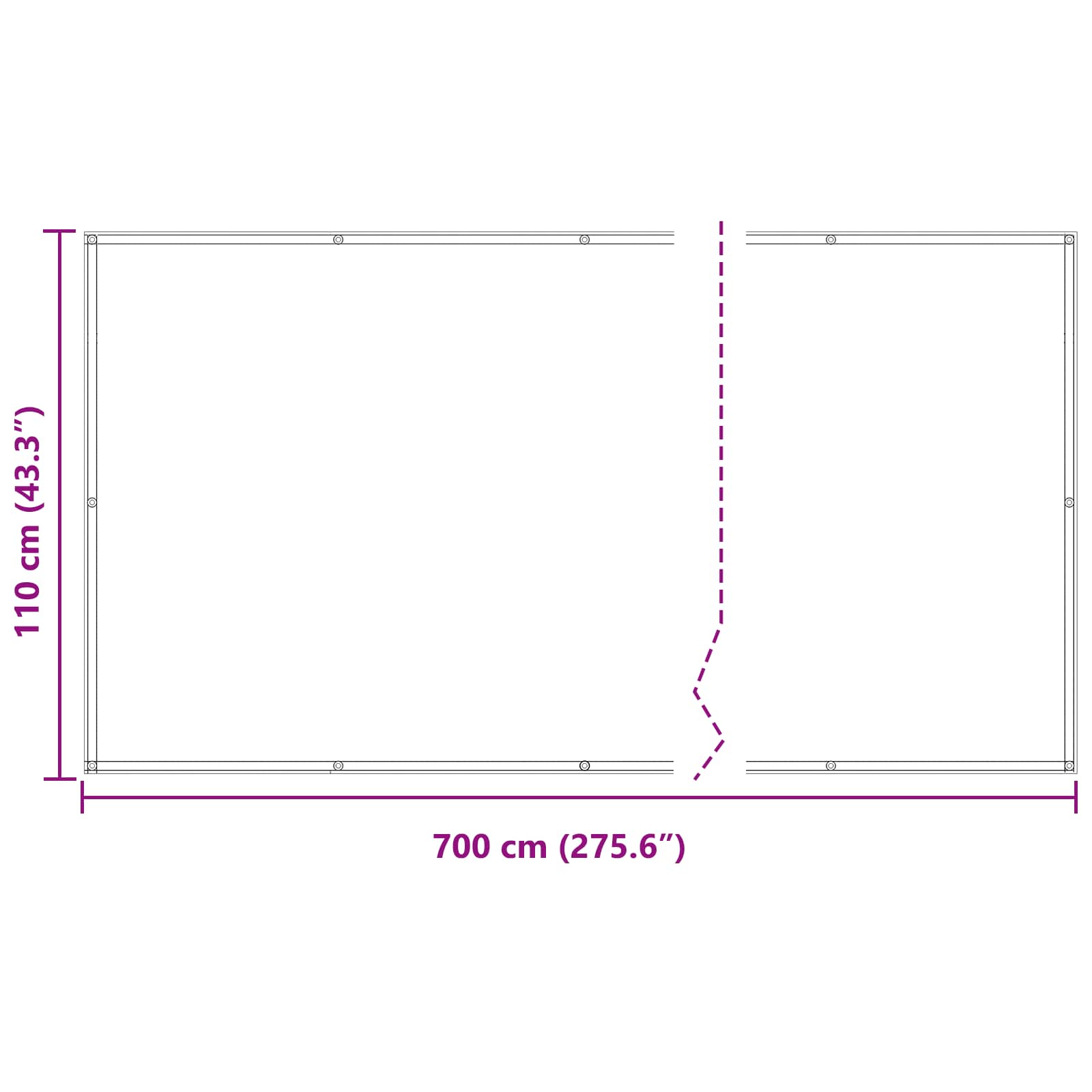 Balkon Scherm Geel 110 x 700 cm Oxford Stof image 7