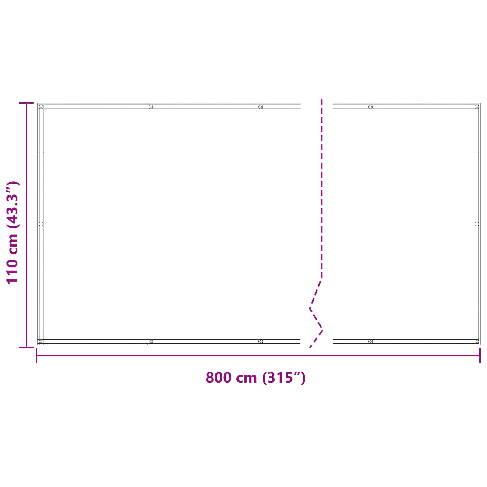 Balkon Scherm Geel 110 x 800 cm Oxford Stof image 7