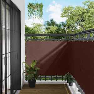 Balconska mreža Rjava 110 x 400 cm Oxford tkanina
