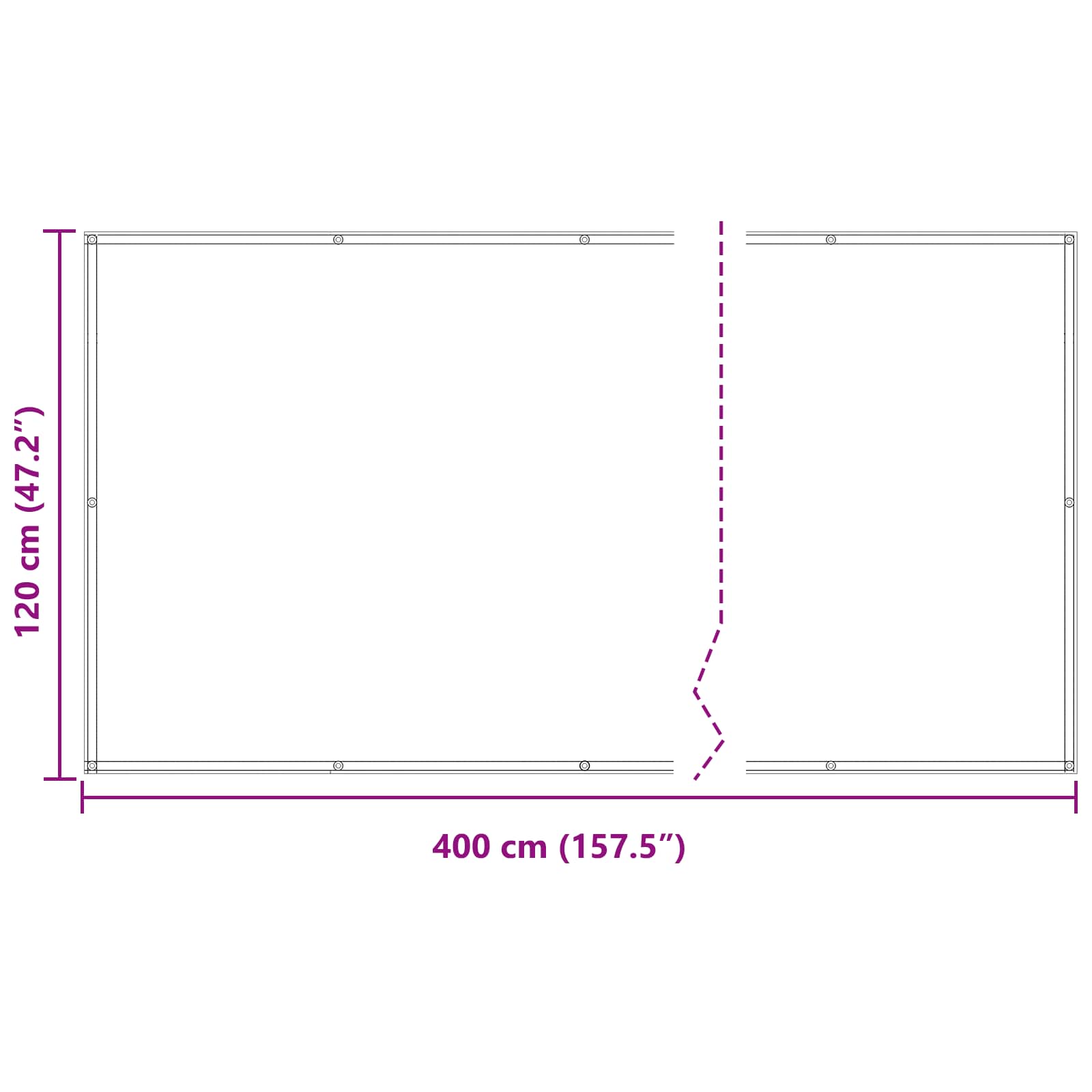 Balkon Scherm Bordeauxrood 120 x 400 cm PU gecoat oxford alu image 7