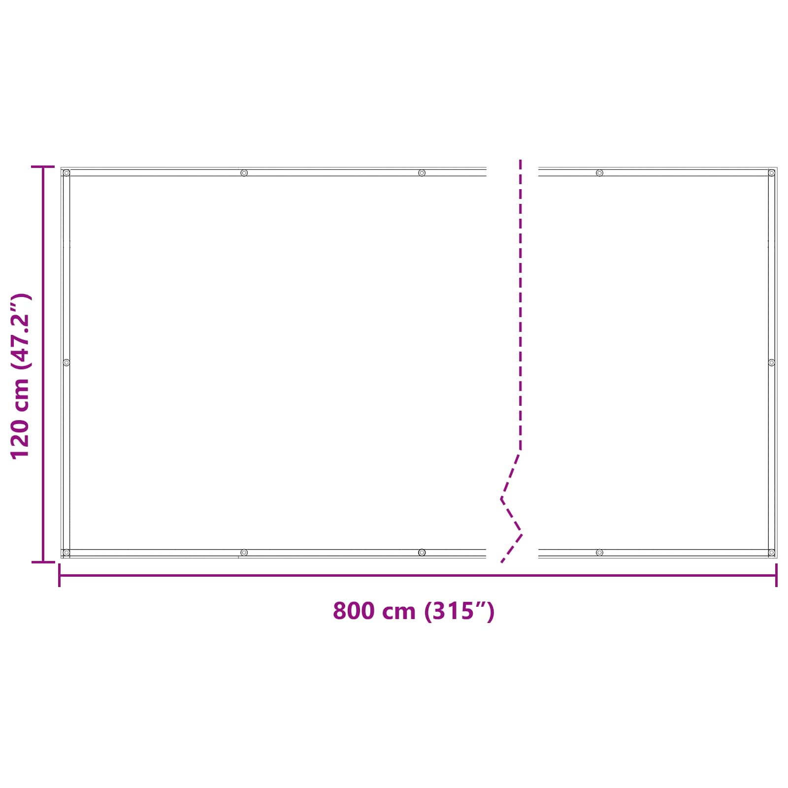 Balkon Scherm Bordeauxrood 120 x 800 cm PU gecoat oxford alu image 7