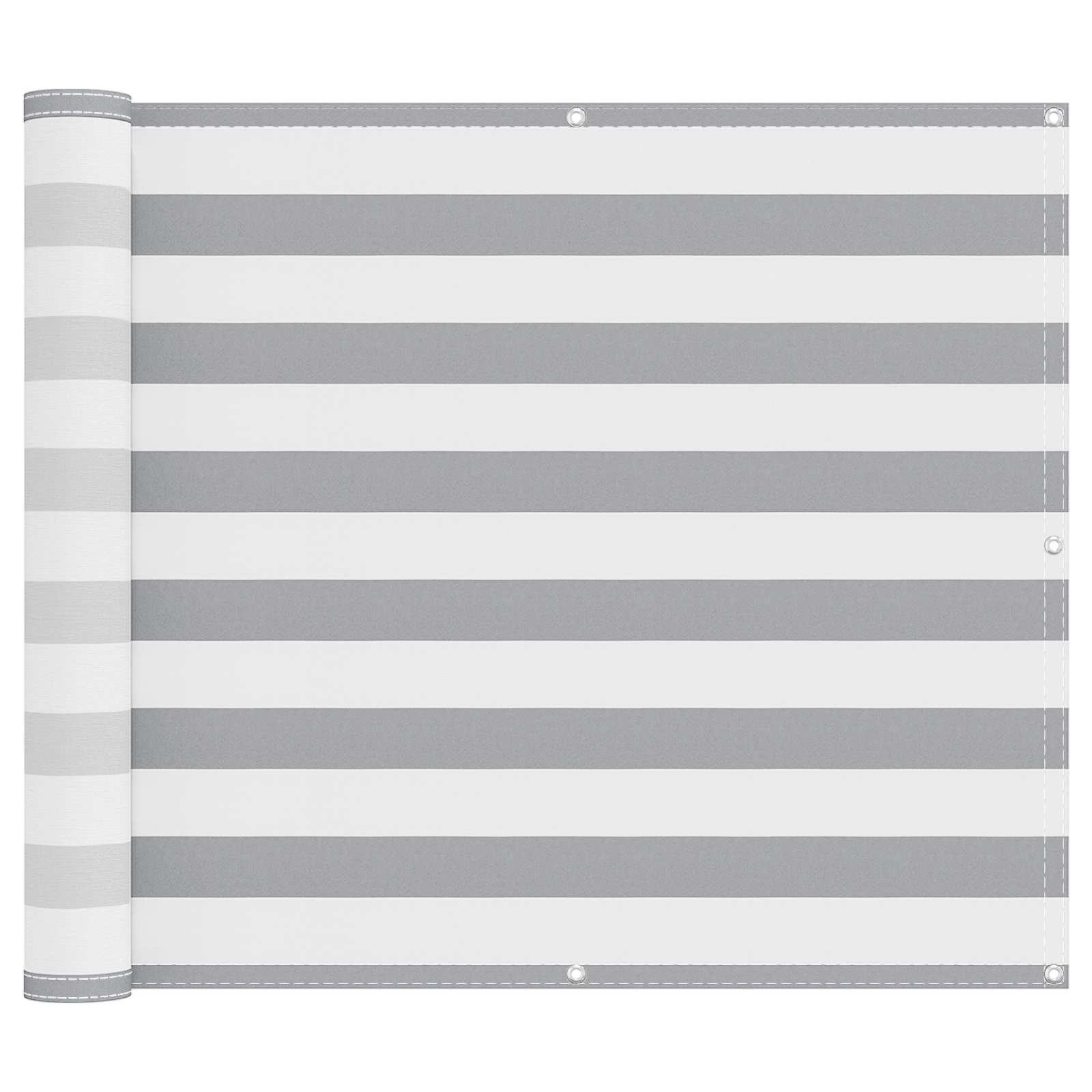 Balkon Scherm Lichtgrijs en wit. 100 x 300 cm Oxford Stof image 2