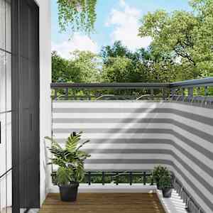 Balconska mreža Svetlo siva in bela. 100 x 400 cm