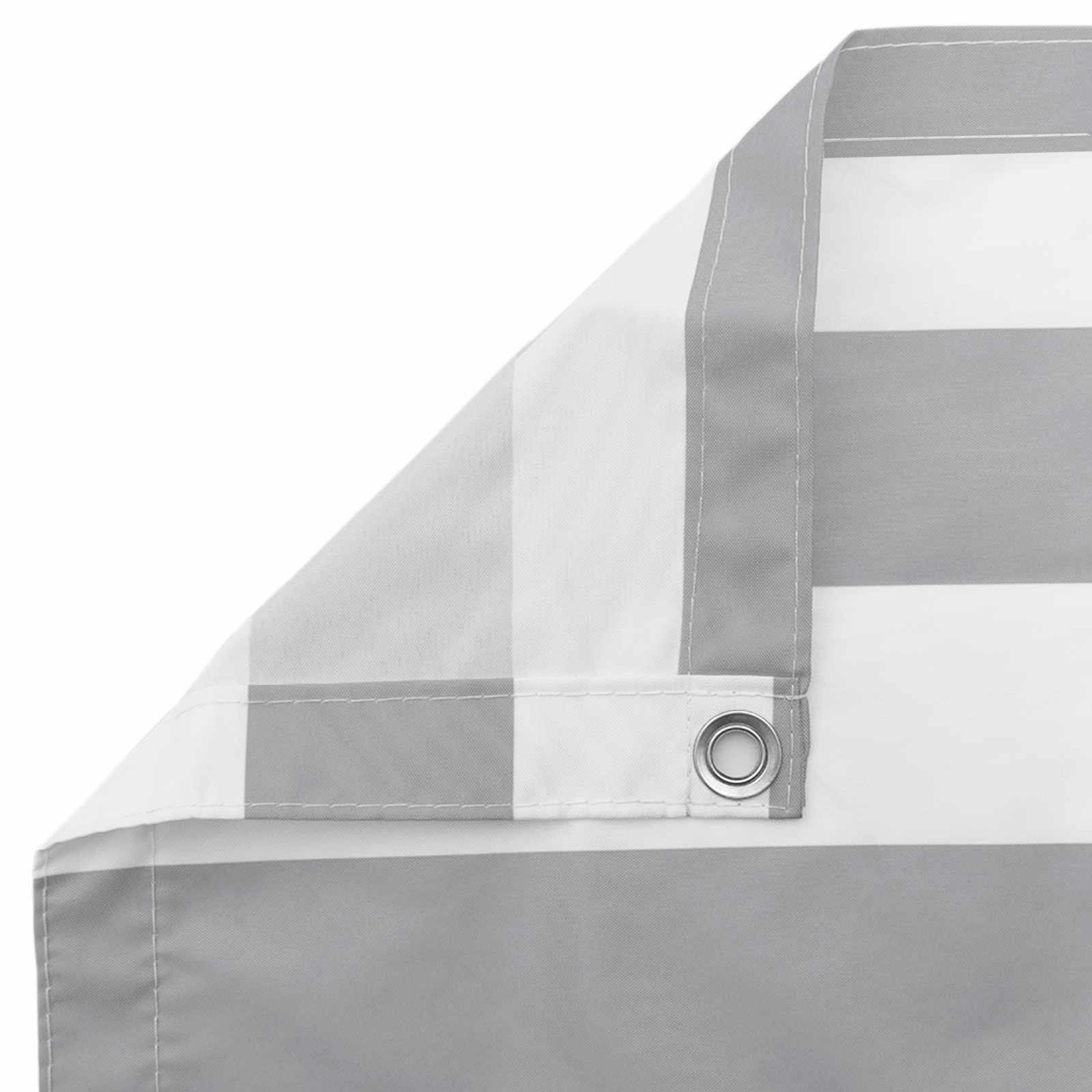 Balkon Scherm Lichtgrijs en wit. 110 x 400 cm Oxford Stof image 5