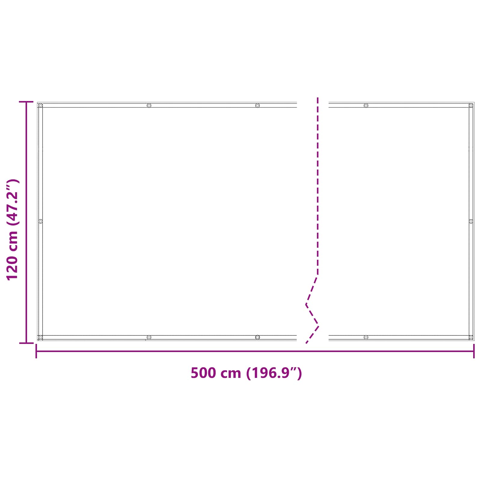 Balkon Scherm Lichtgrijs en wit. 120 x 500 cm image 8