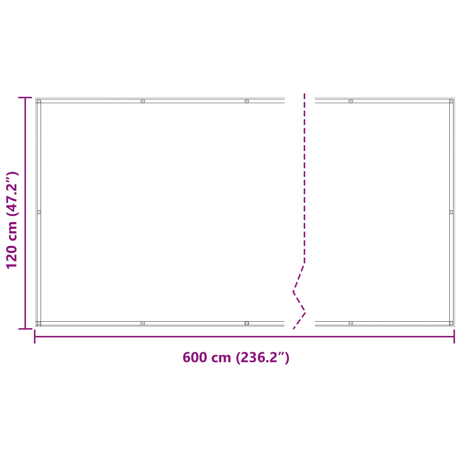 Balkon Scherm Lichtgrijs en wit. 120 x 600 cm image 8