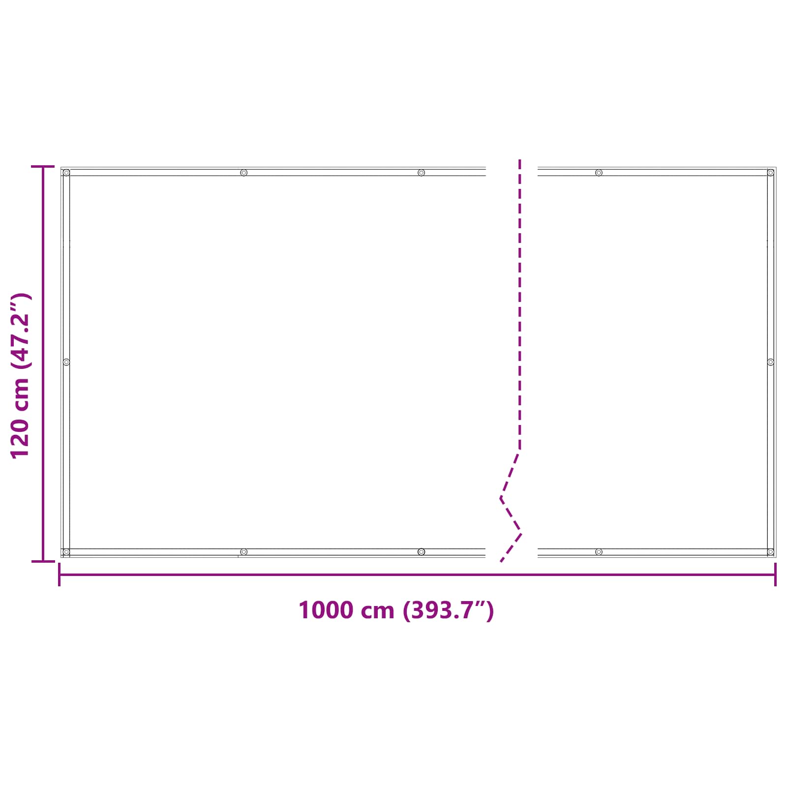 Balkon Scherm Lichtgrijs en wit. 120 x 1000 cm image 8