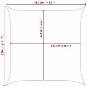 Sluneční plachta Oranžová a hnědá 3,6 x 3,6 m - obrázek 10