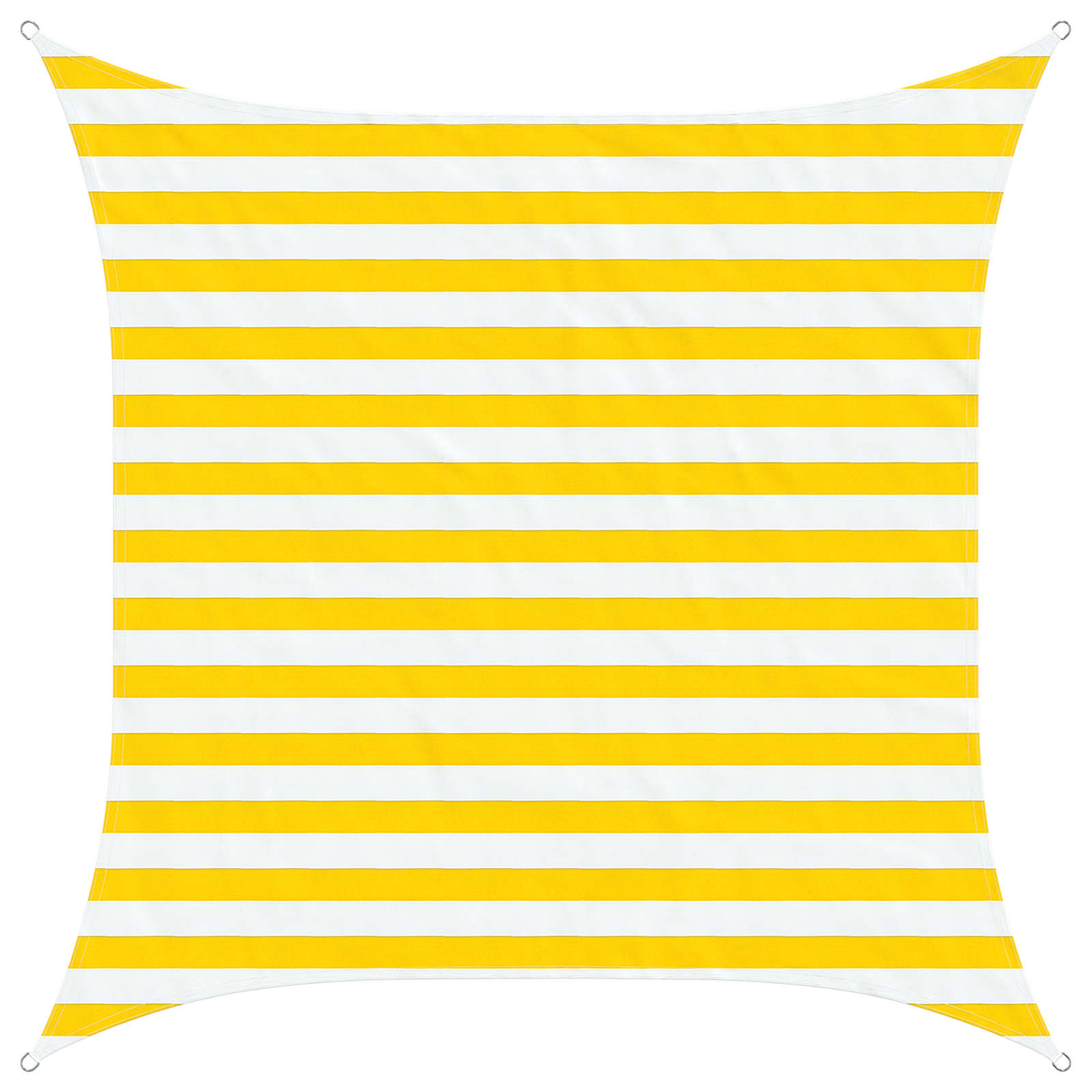 Buiten Zonneschaduwzeil Geel en Wit 2 x 2 m image 2