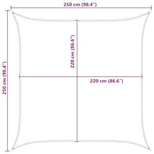 Sluneční plachta Žlutá a bílá 2,5 x 2,5 m 100% polyester Oxford - obrázek 10