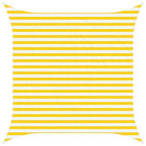 Sluneční plachta Žlutá a bílá 3 x 3 m 100% polyester Oxford - obrázek 2