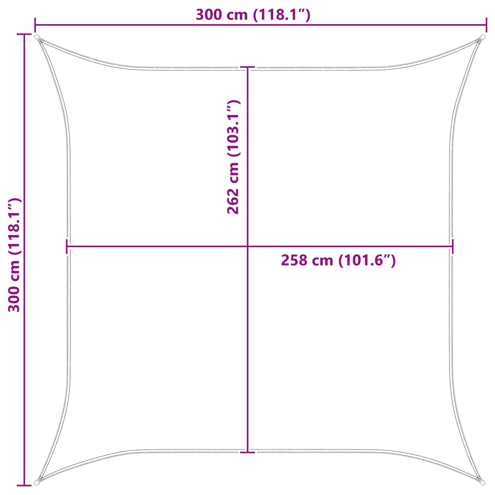 Buiten Zonneschaduwzeil Geel en Wit 3 x 3 m image 10