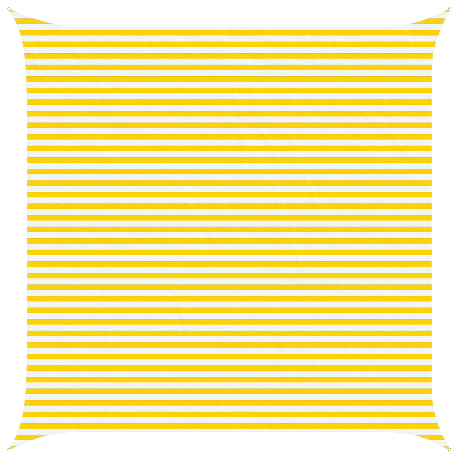 Buiten Zonneschaduwzeil Geel en Wit 5 x 5 m image 2