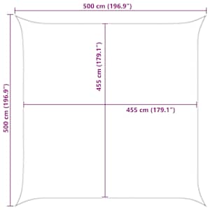 Sluneční plachta Žlutá a bílá 5 x 5 m 100% polyester Oxford - obrázek 10