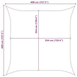 Sluneční plachta Modrá a bílá 4 x 4 m 100% polyester Oxford - obrázek 10