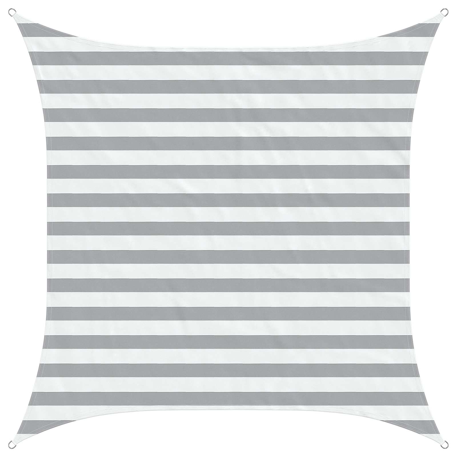 Buiten Zonneschaduwzeil Lichtgrijs en wit. 2 x 2 m image 2