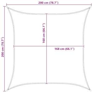 Sluneční plachta Světle šedá a bílá 2 x 2 m - obrázek 10