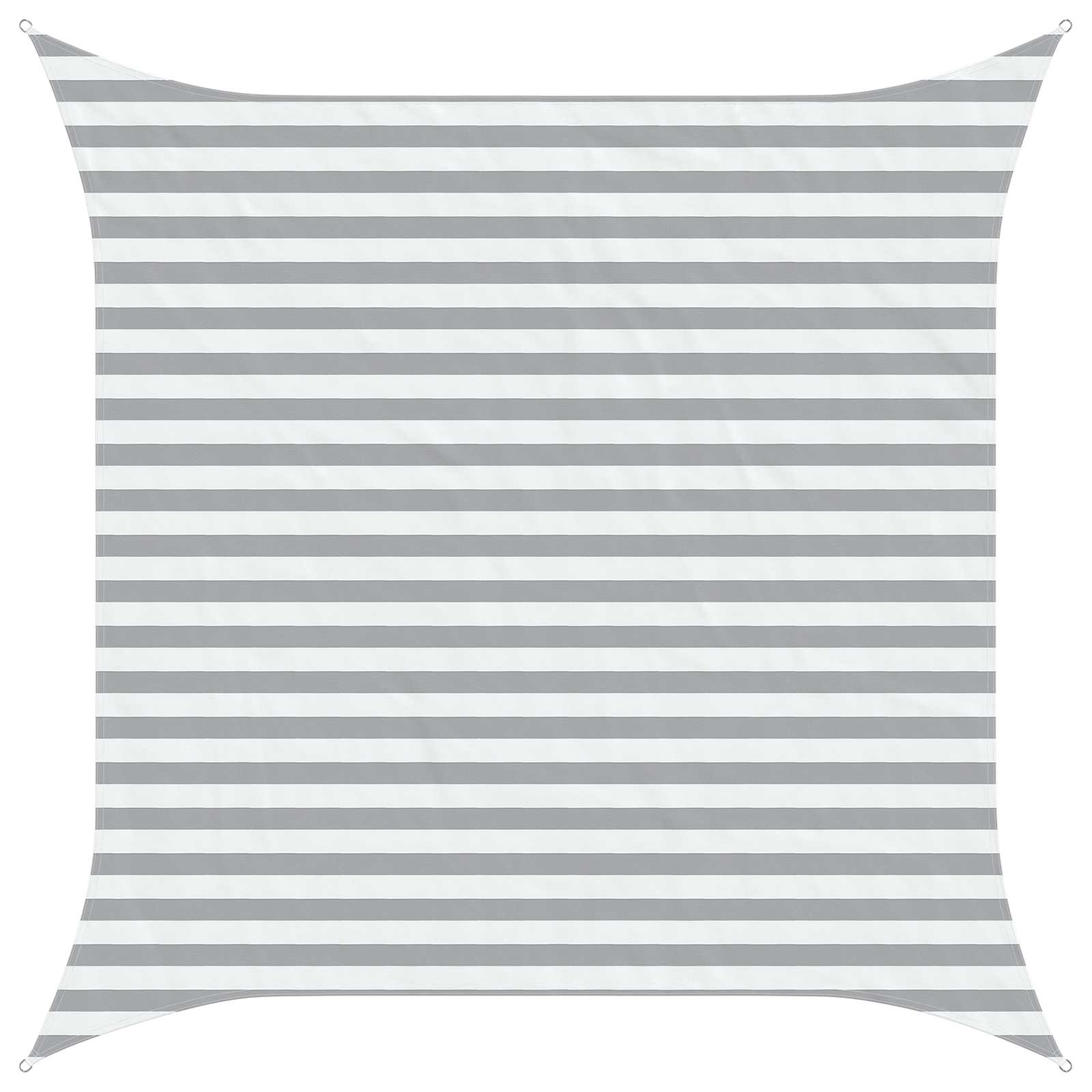 Buiten Zonneschaduwzeil Lichtgrijs en wit. 3 x 3 m image 2