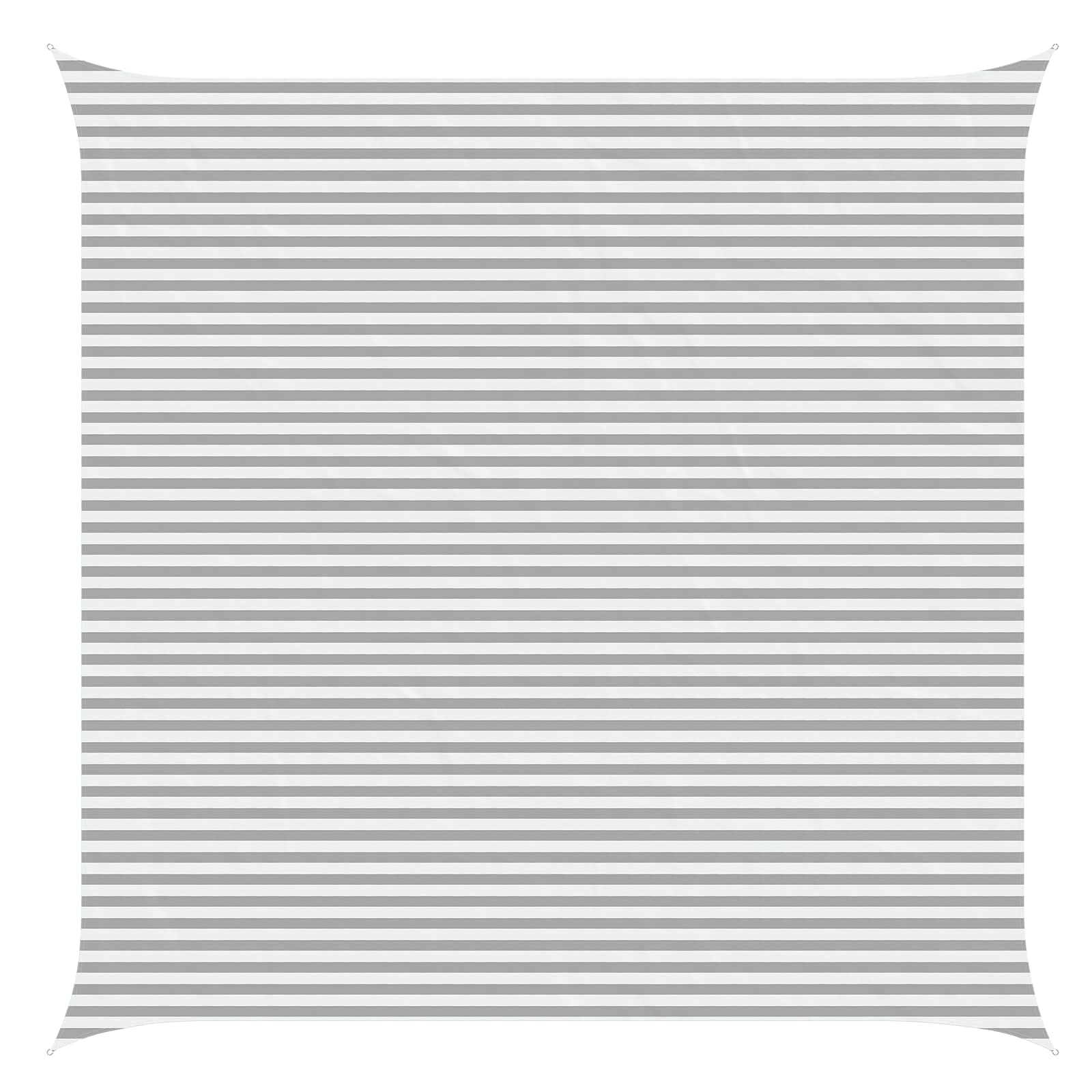 Buiten Zonneschaduwzeil Lichtgrijs en wit. 6 x 6 m image 2