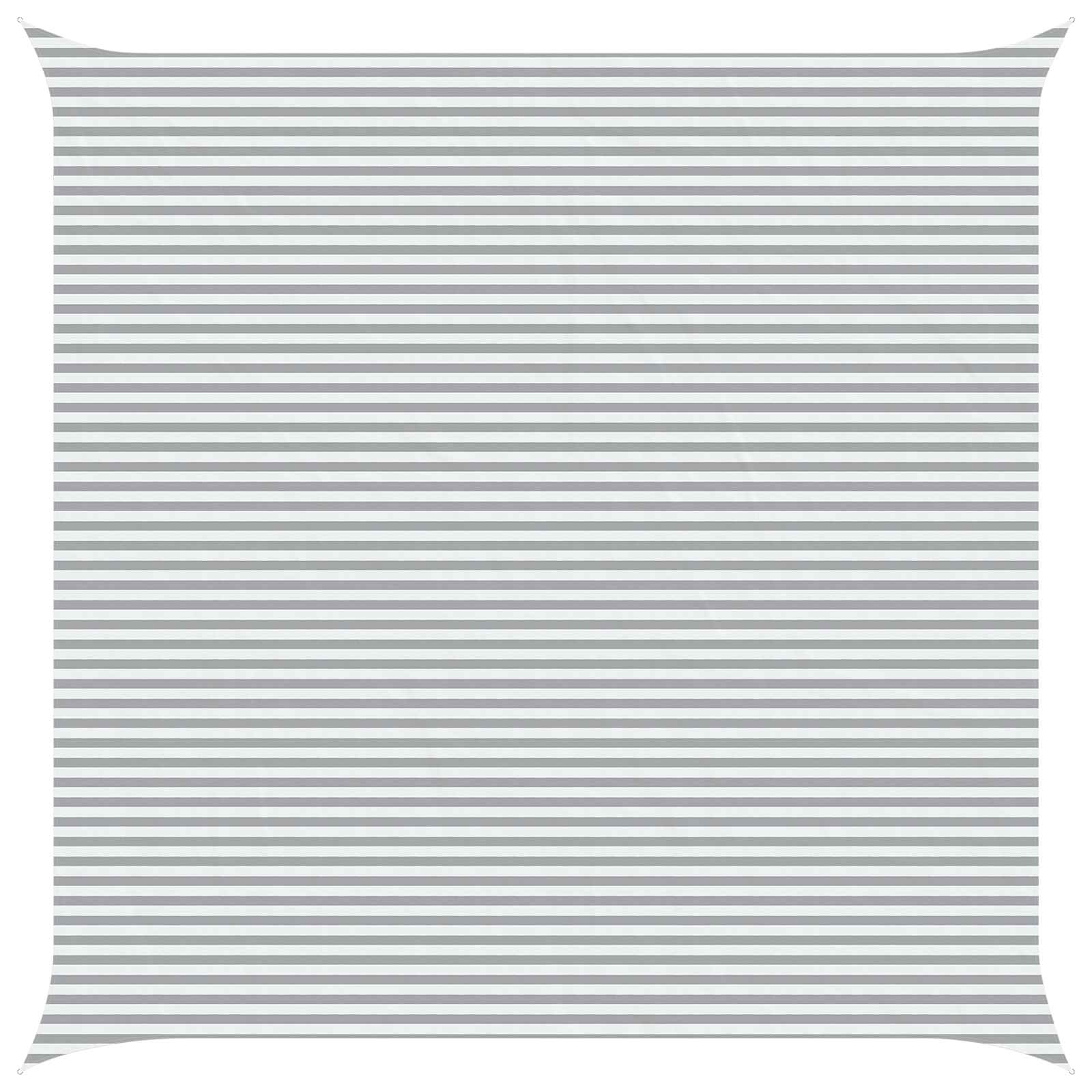 Buiten Zonneschaduwzeil Lichtgrijs en wit. 7 x 7 m image 2