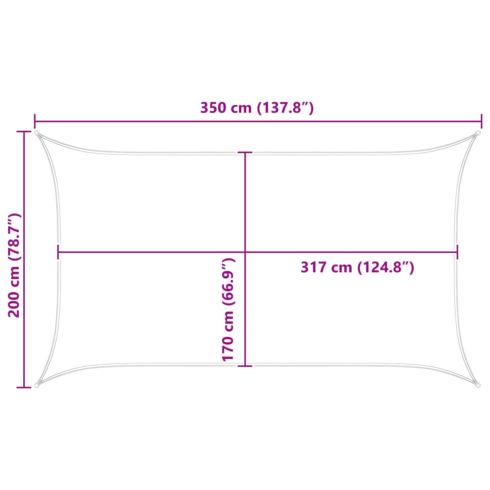 Zonneschaduwzeil Oranje en Bruin 3,5 x 2 m image 10