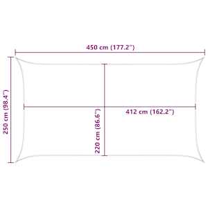 Sluneční plachta Oranžová a hnědá 4,5 x 2,5 m - obrázek 10