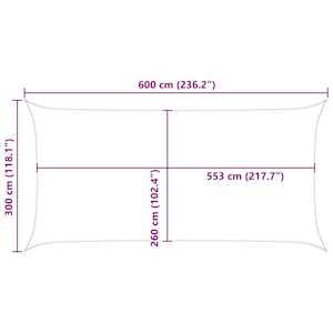 Sluneční plachta Oranžová a hnědá 6 x 3 m 100% polyester Oxford - obrázek 10