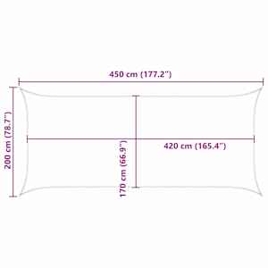 Sluneční plachta Žlutá a bílá 4,5 x 2 m 100% polyester Oxford - obrázek 10