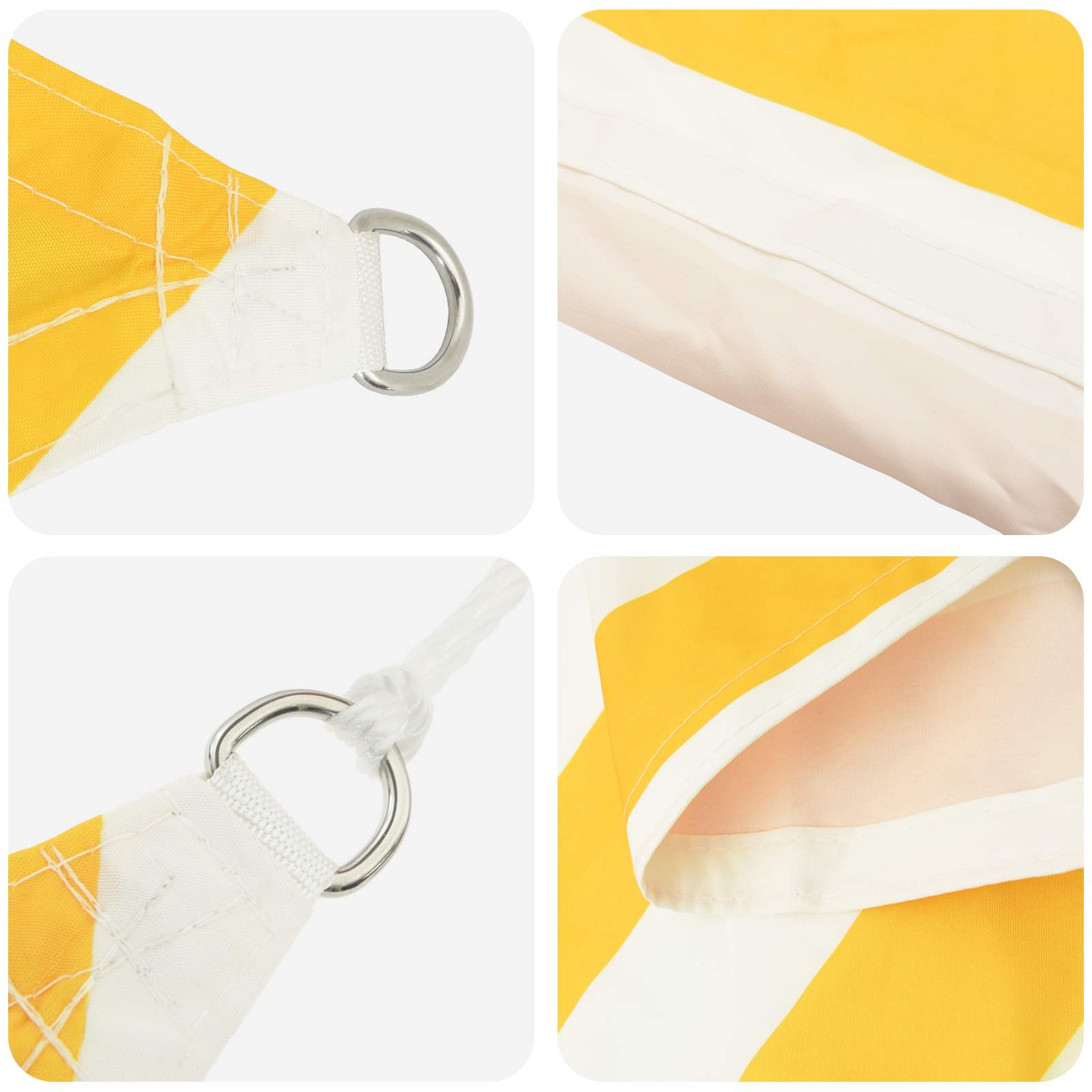 Zonneschaduwzeil Geel en Wit 5 x 2,5 m 100% Polyester Oxford image 4