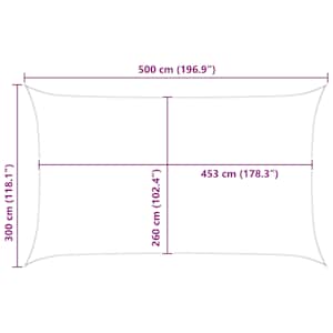 Sluneční plachta Žlutá a bílá 5 x 3 m 100% polyester Oxford - obrázek 10