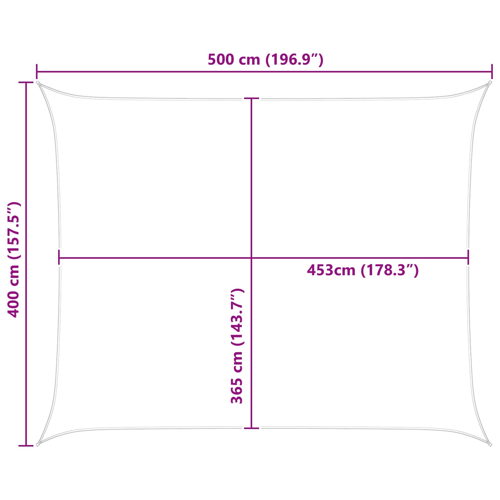 Zonneschaduwzeil Geel en Wit 5 x 4 m 100% Polyester Oxford image 10