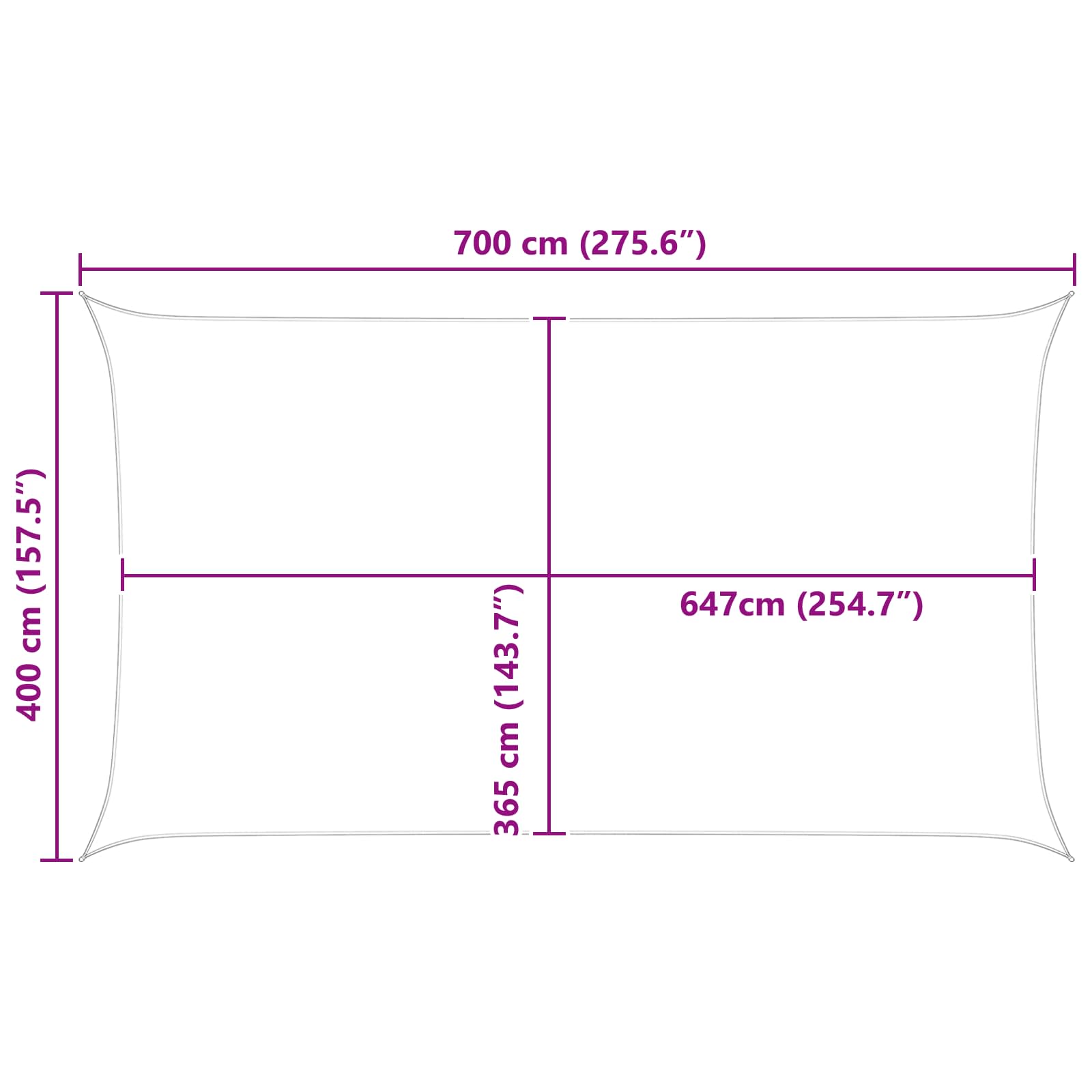 Zonneschaduwzeil Geel en Wit 7 x 4 m 100% Polyester Oxford image 10