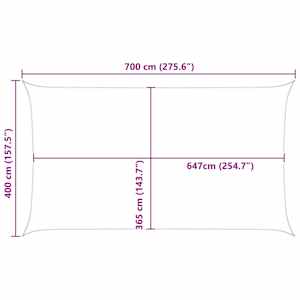 Sluneční plachta Žlutá a bílá 7 x 4 m 100% polyester Oxford - obrázek 10