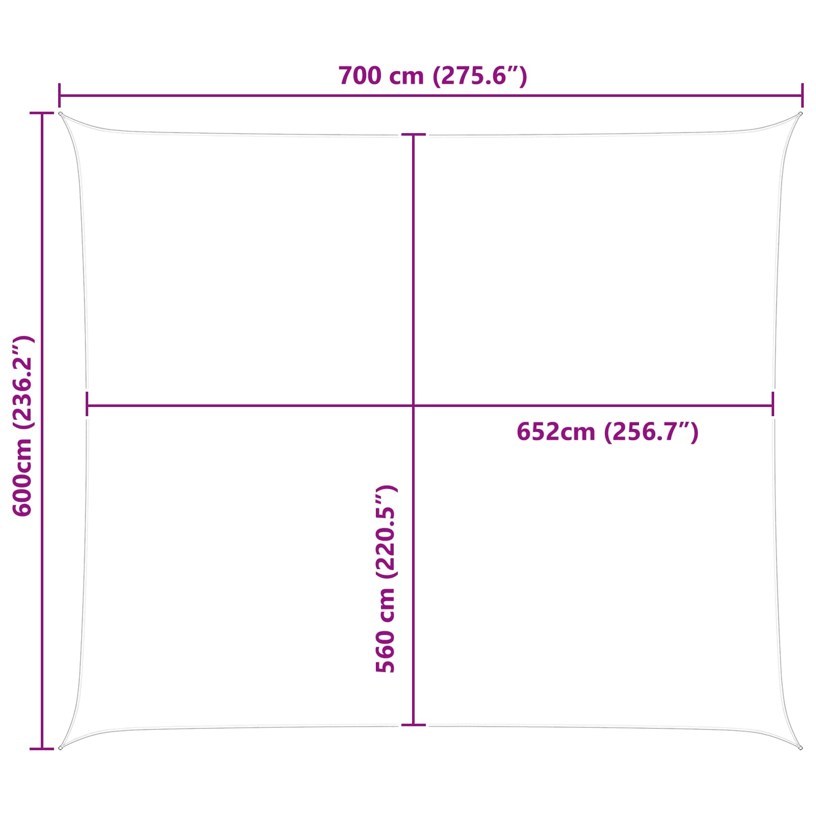 Zonneschaduwzeil Geel en Wit 7 x 6 m 100% Polyester Oxford image 10
