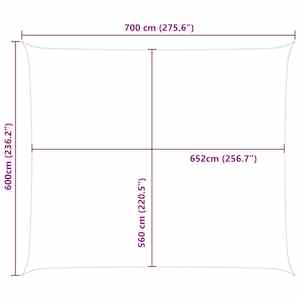 Sluneční plachta Žlutá a bílá 7 x 6 m 100% polyester Oxford - obrázek 10