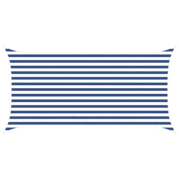 vidaXL P&auml;ikesepuri Sinine ja Valge 4 x 2 m 100% pol&uuml;ester Oxford