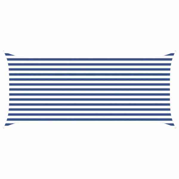 vidaXL P&auml;ikesepuri Sinine ja Valge 4,5 x 2 m 100% pol&uuml;ester Oxford