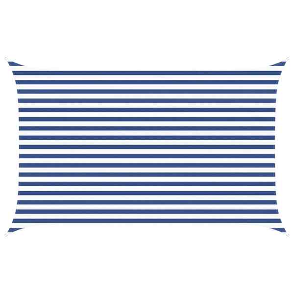 vidaXL P&auml;ikesepuri Sinine ja Valge 4 x 2,5 m 100% pol&uuml;ester Oxford