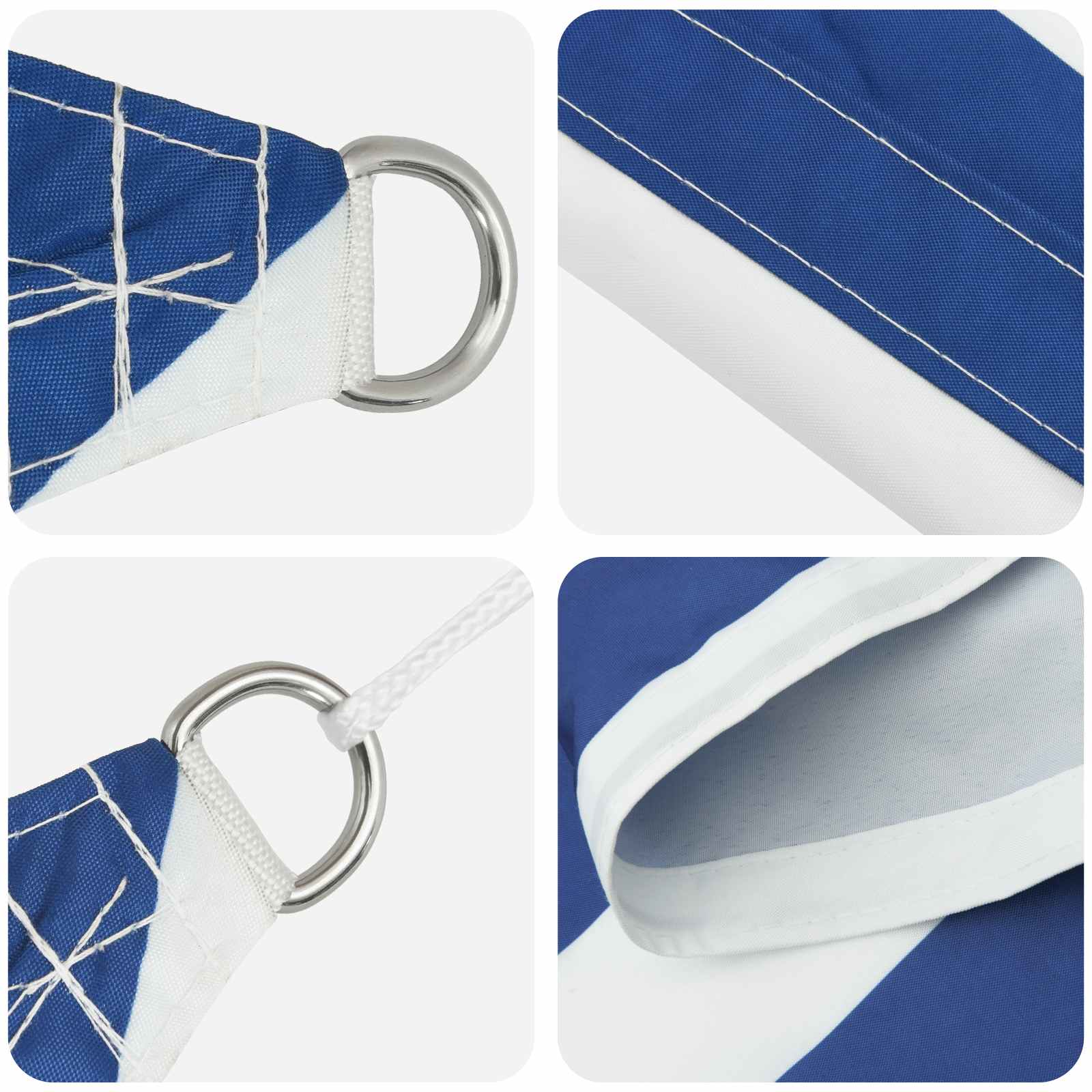 Zonneschaduwzeil Blauw en Wit 6 x 2,5 m 100% Polyester Oxford image 4