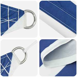 Sluneční plachta Modrá a bílá 4 × 3 m 100% polyester Oxford - obrázek 4