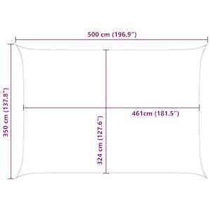 Sluneční plachta Modrá a bílá 5 × 3,5 m 100% polyester Oxford - obrázek 10