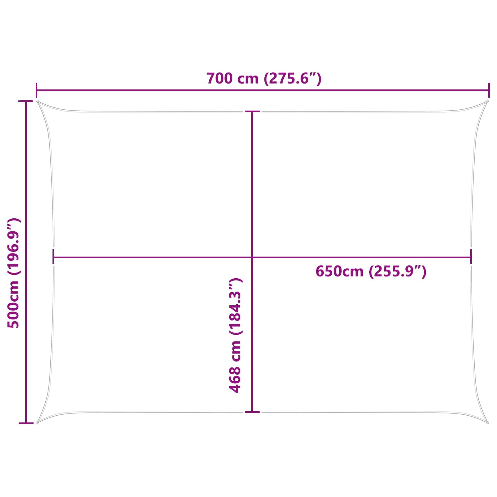 Zonneschaduwzeil Blauw en Wit 7 x 5 m 100% Polyester Oxford image 10