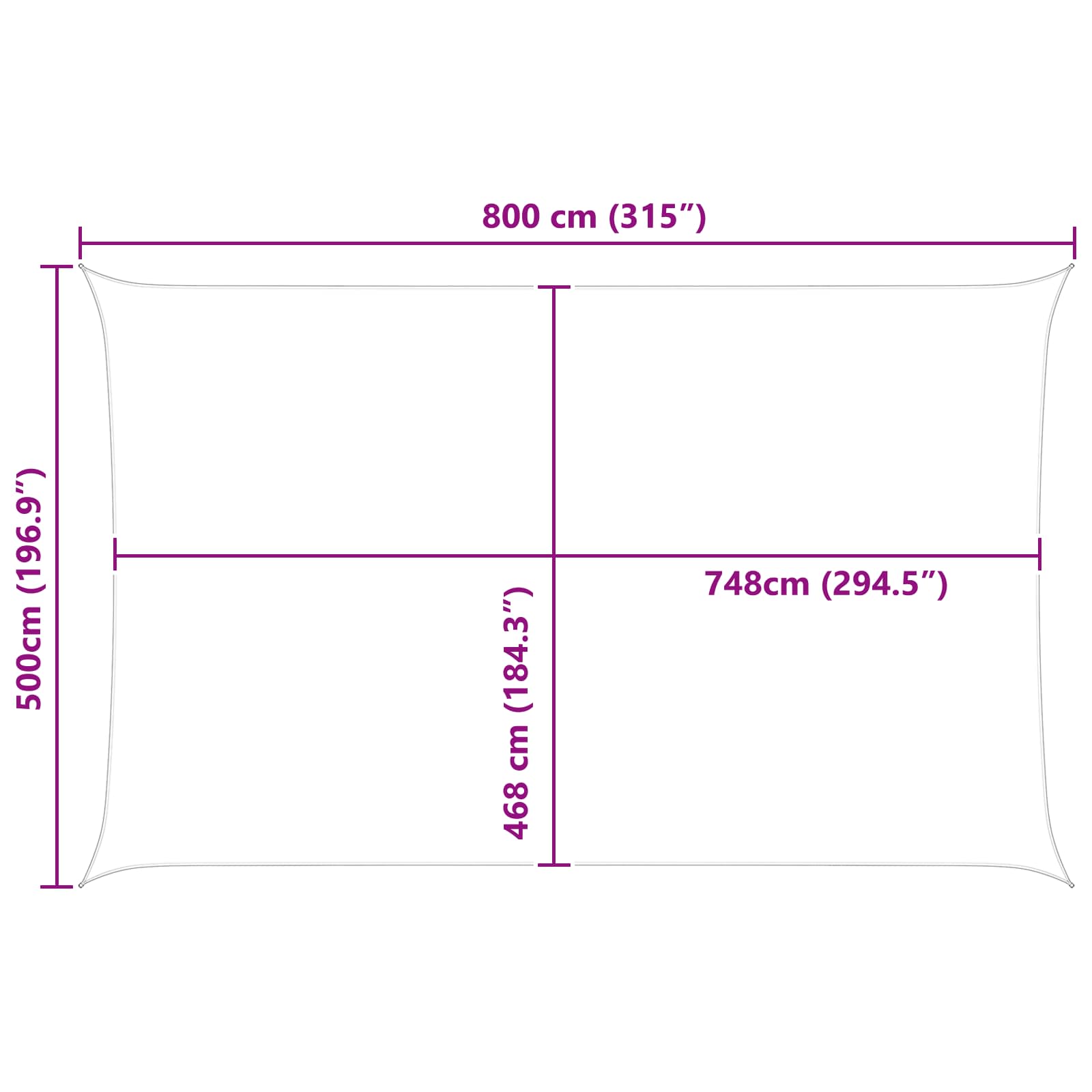 Zonneschaduwzeil Blauw en Wit 8 x 5 m 100% Polyester Oxford image 10