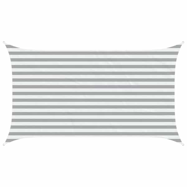 vidaXL P&auml;ikesepuri Helehall ja valge 3,5 x 2 m 100% pol&uuml;ester Oxford