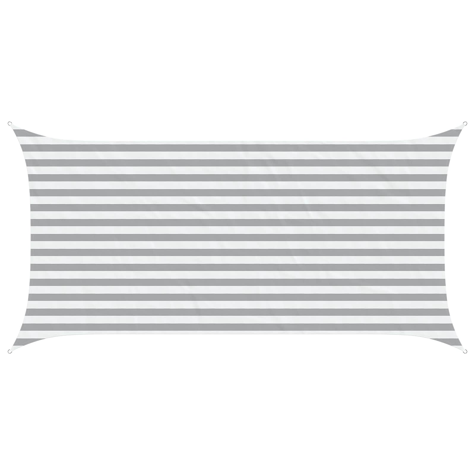 Zonneschaduwzeil Lichtgrijs en wit. 4 x 2 m image 2